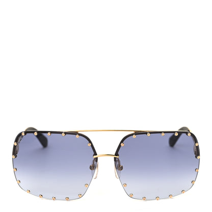 Louis Vuitton The Party Square Sunglasses Z2354E Blue 2 of 9