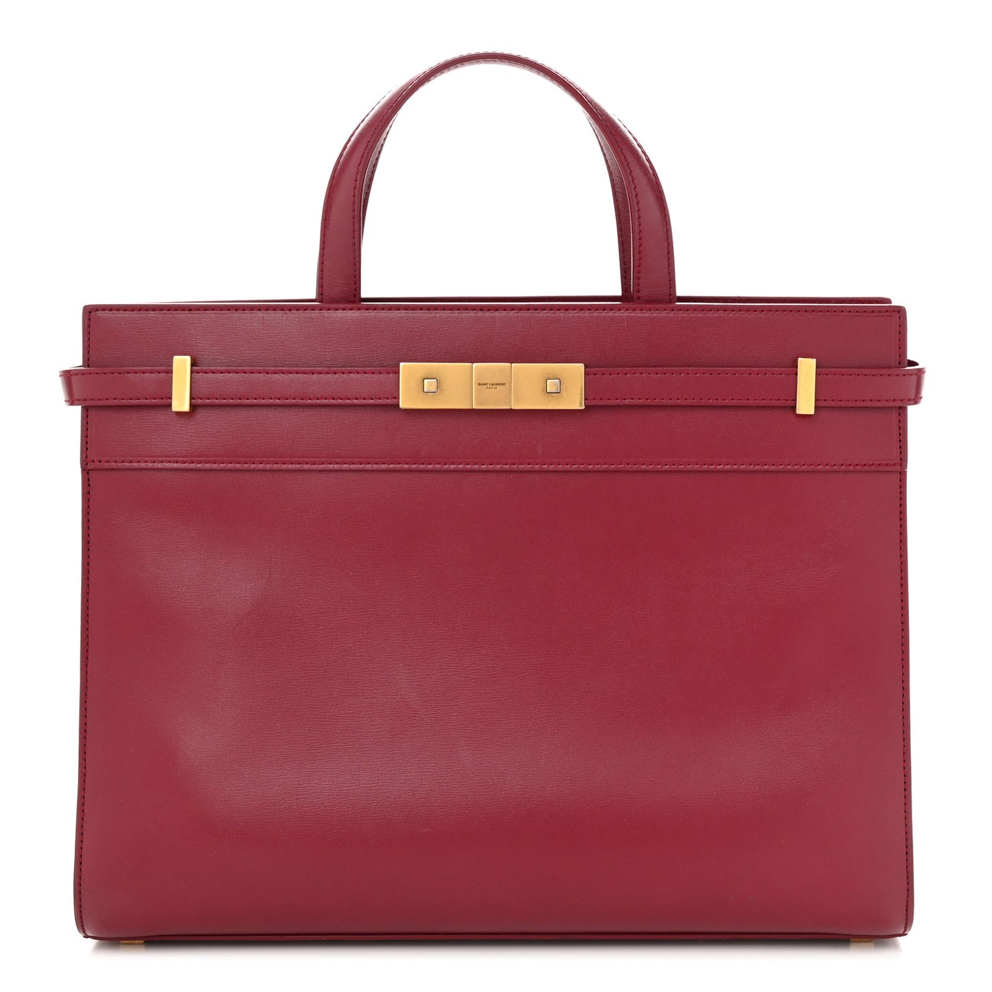 Calfskin Small Manhattan Shopper Tote Red