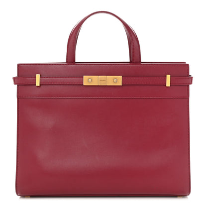 Saint Laurent Calfskin Small Manhattan Shopper Tote Red 1 of 11