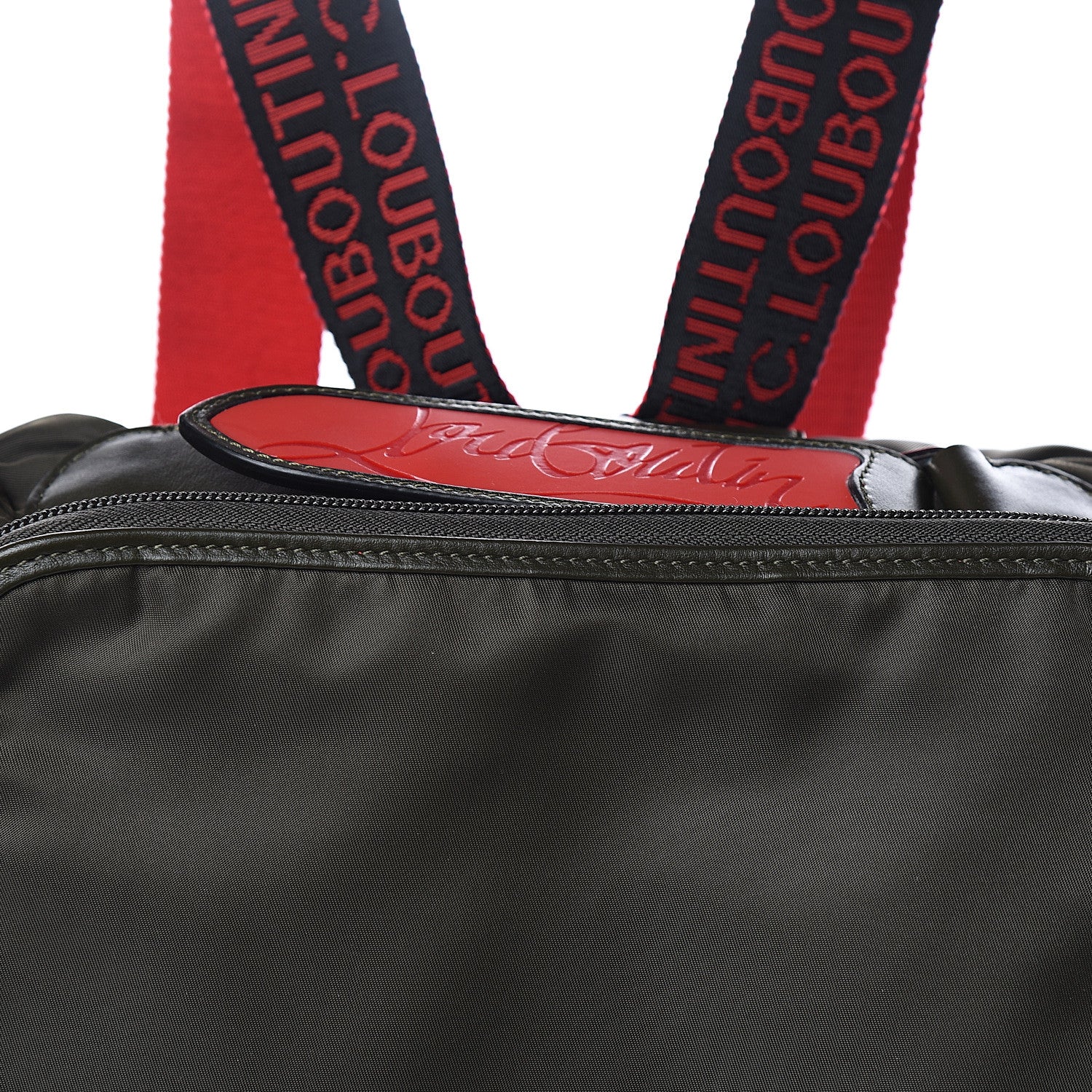 Christian Louboutin Nylon Calfskin Hop'n Zip Backpack Dark Green 10 of 10