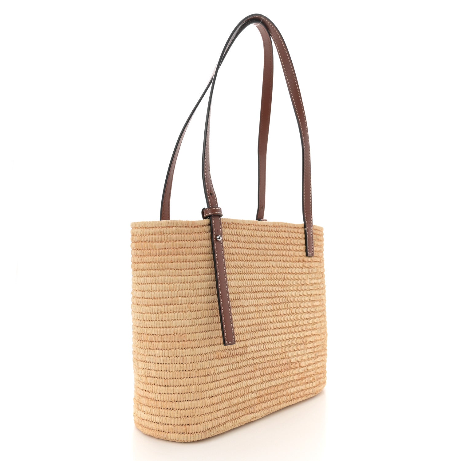 Loewe Raffia Small Square Basket Tote Bag Natural Tan 3 of 11
