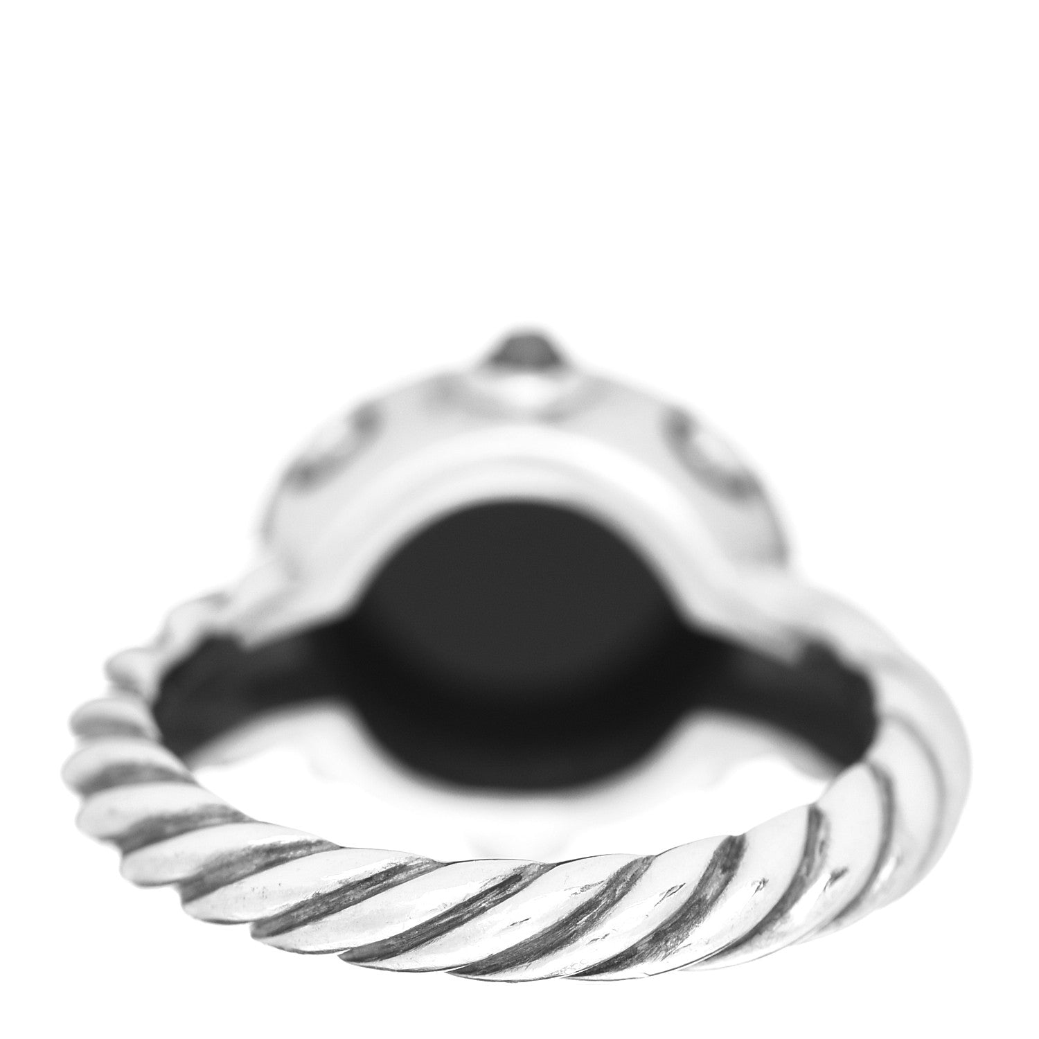 David Yurman Sterling Silver Onyx Hematite Renaissance Ring 54 7 4 of 5