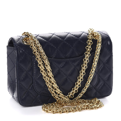 Chanel Aged Calfskin Quilted 2.55 Reissue Mini Flap Navy 3 of 11