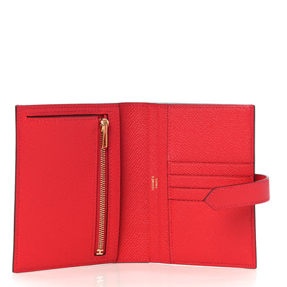 Hermes Epsom Bearn Compact Wallet Rouge Tomate 5 of 9
