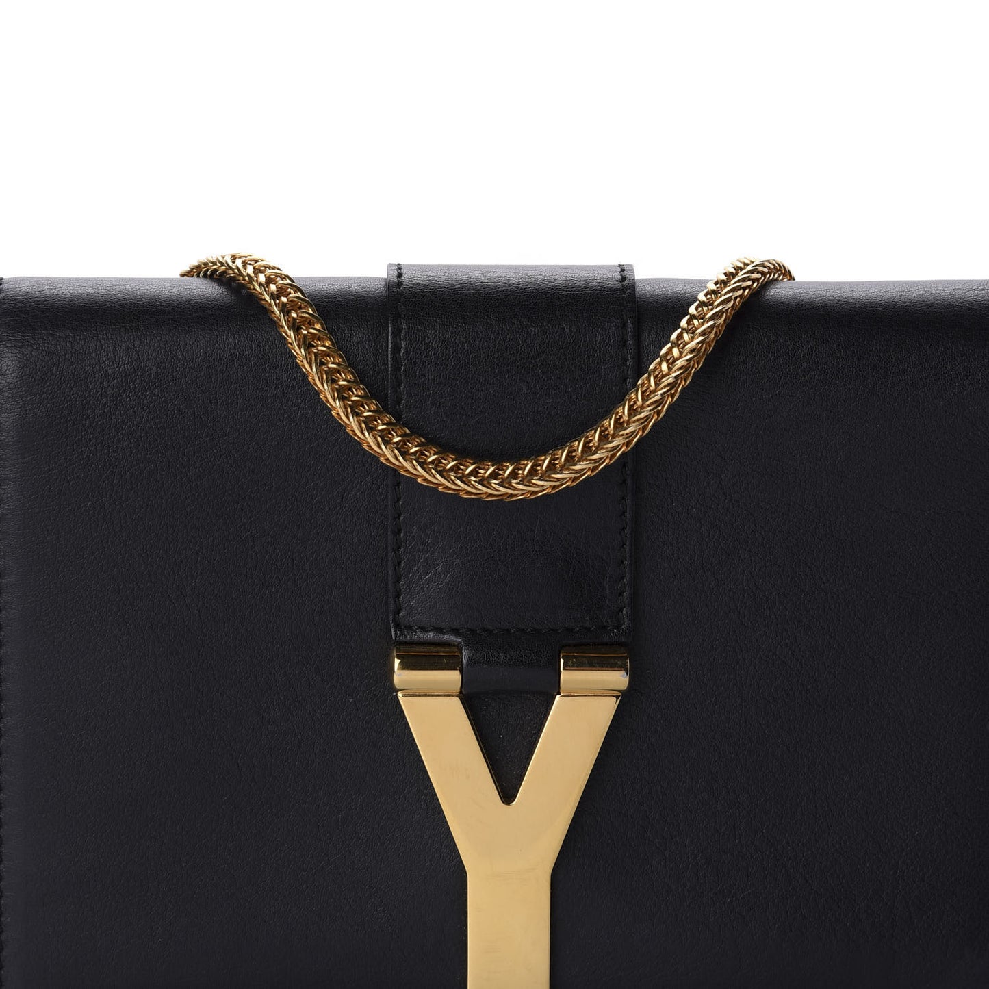 Calfskin Mini Y Ligne Crossbody Pochette Bag Black
