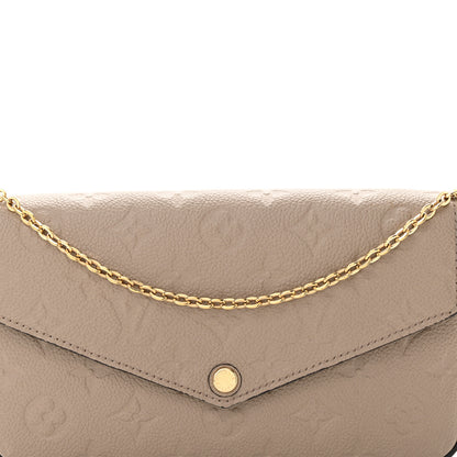 Louis Vuitton Empreinte Pochette Felicie Chain Wallet Tourterelle 8 of 12
