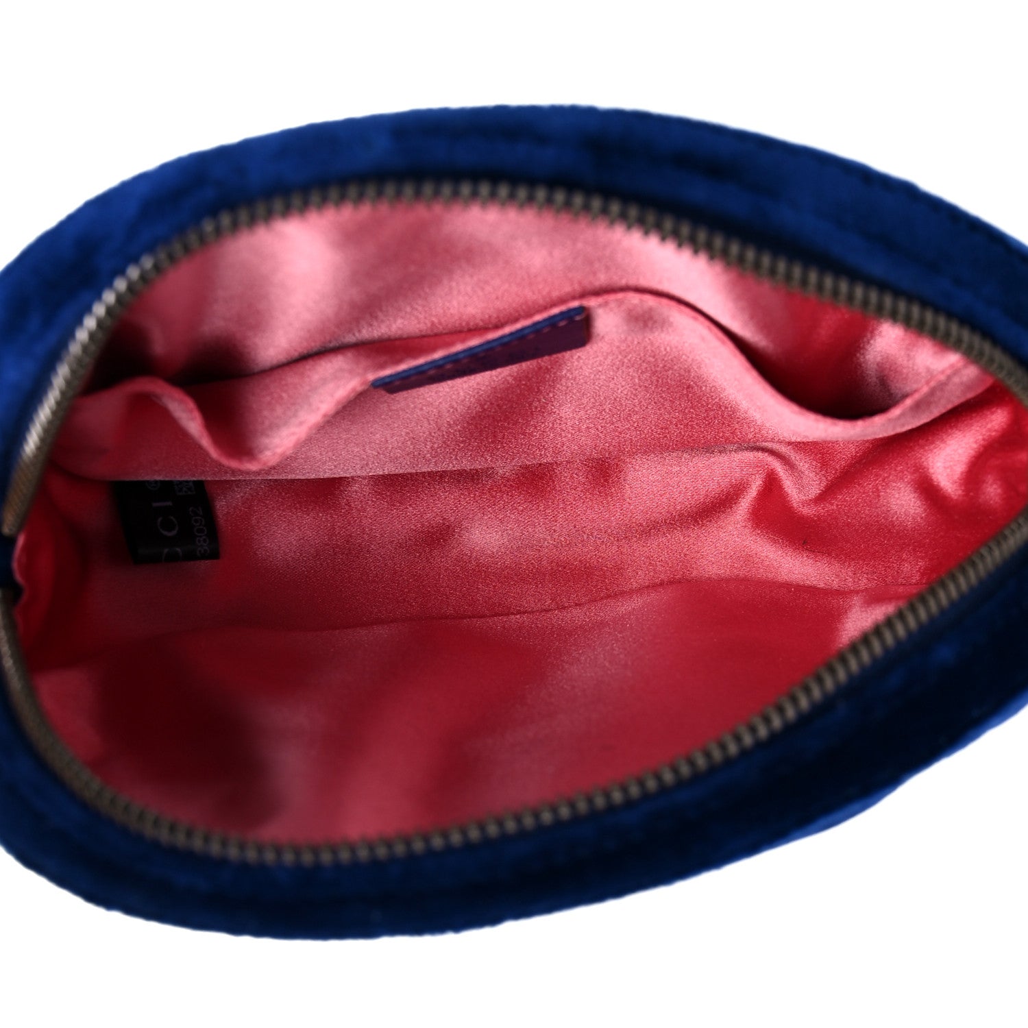Gucci Velvet Matelasse GG Marmont Belt Bag 75 30 Cobalt Blue 4 of 12
