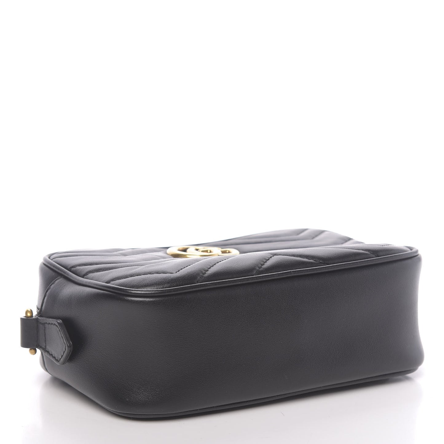 Calfskin Matelasse Mini GG Marmont Chain Shoulder Bag Black