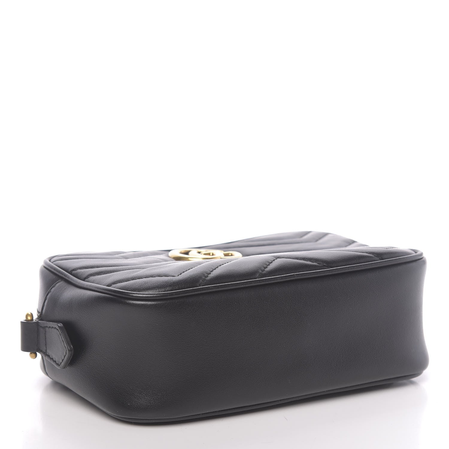 Gucci Calfskin Matelasse Mini GG Marmont Chain Shoulder Bag Black 4 of 10