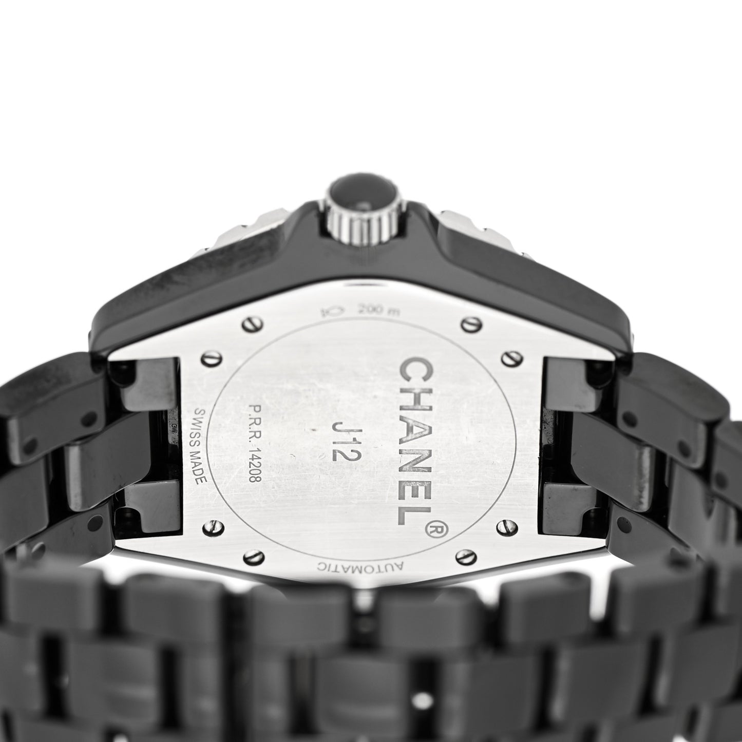 Stainless Steel Ceramic Diamond 38mm J12 Automatic Watch Black