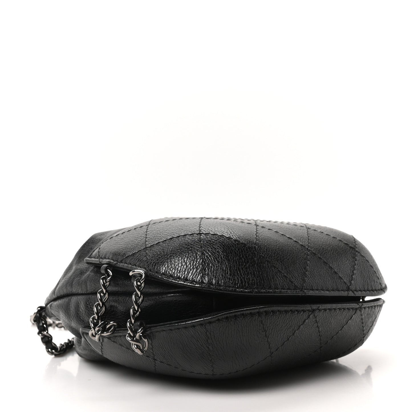 Calfskin Quilted Small Gabrielle Bucket Black