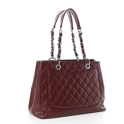 Chanel Caviar Quilted Grand Shopping Tote GST Dark Burgundy 2 of 14