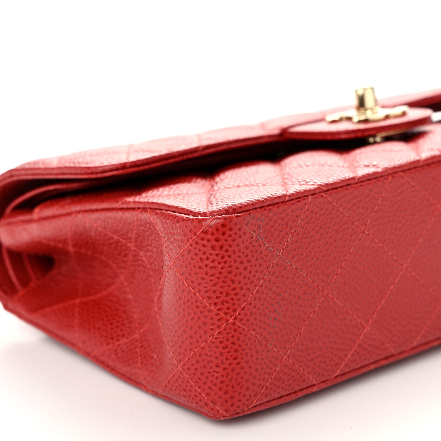 Chanel Caviar Quilted Small Double Flap Red 8 of 9