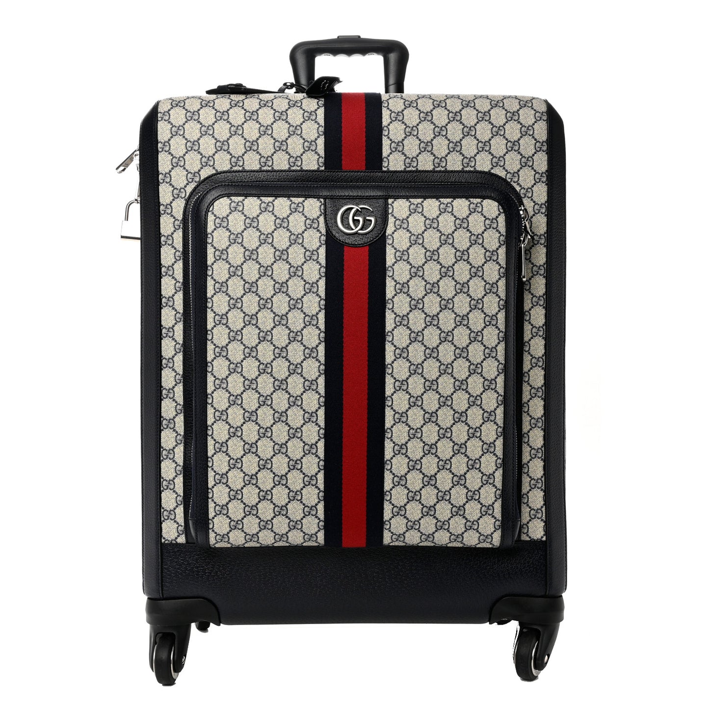GG Supreme Monogram Web Medium Savoy Trolley Beige Blue