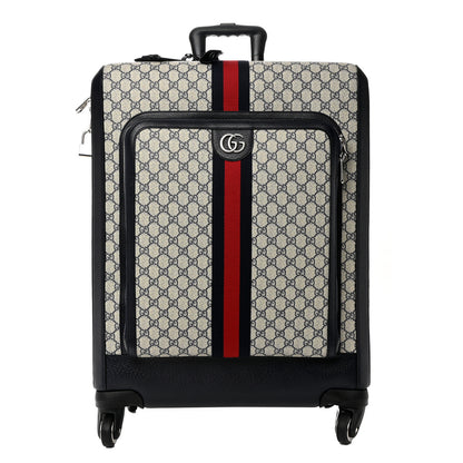 Gucci GG Supreme Monogram Web Medium Savoy Trolley Beige Blue 1 of 9