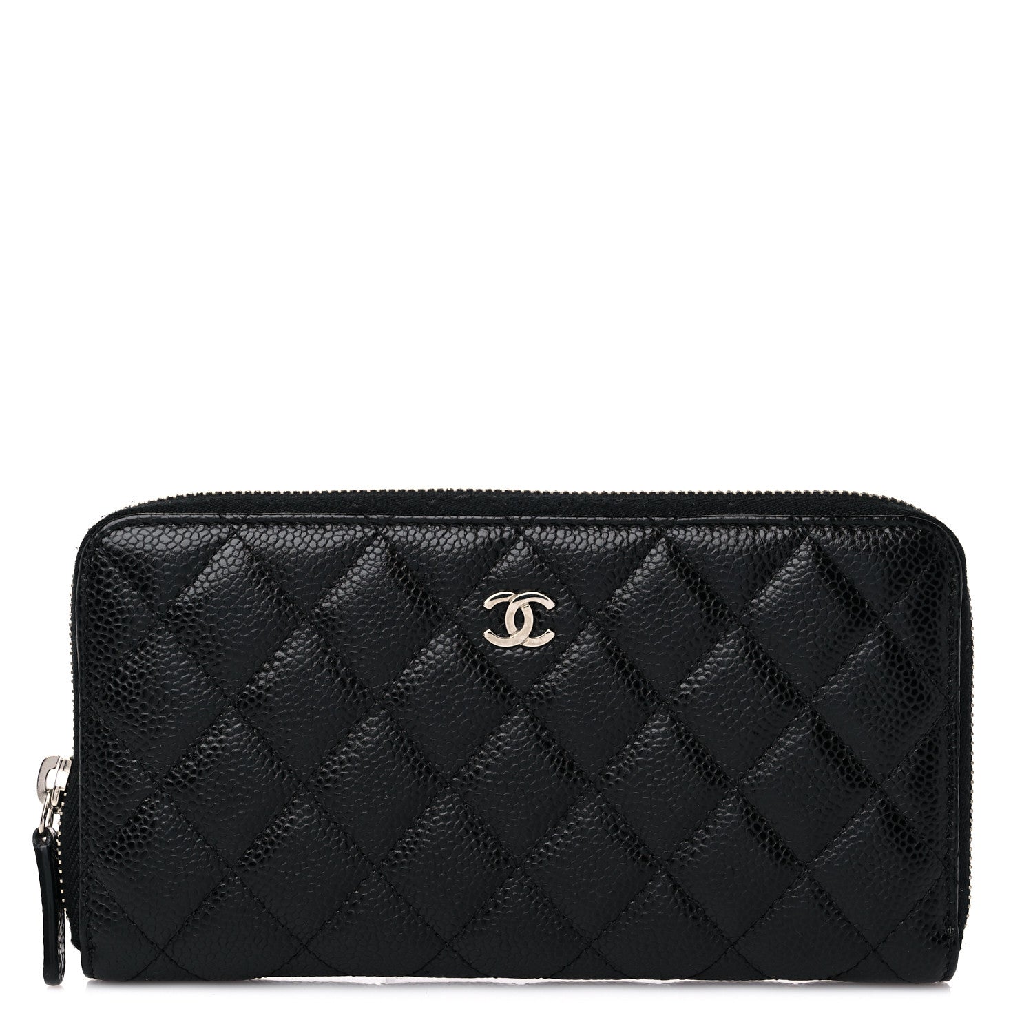 Chanel Caviar Quilted Large Gusset Zip Around Wallet Black 1 of 12