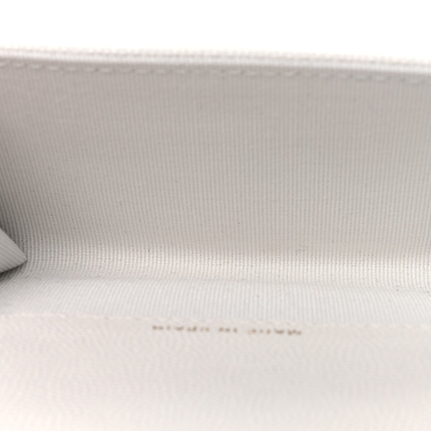 Caviar Quilted Enamel Coco Casino Flap Card Holder Wallet White