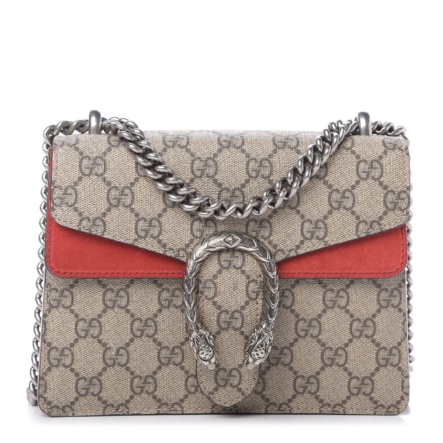 Gucci GG Supreme Monogram Mini Dionysus Shoulder Bag Hibiscus Red 1 of 10