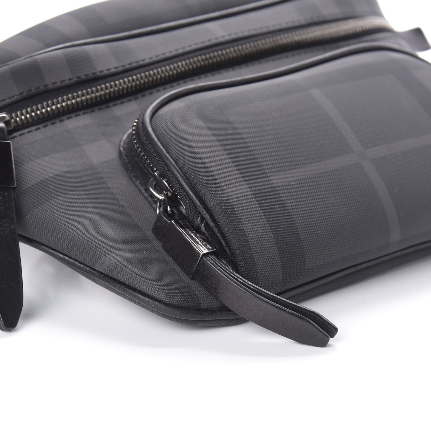 London Check Bum Bag Dark Charcoal