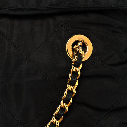 Prada Nylon Tessuto Impuntu Quilted Flap Shoulder Bag Black 8 of 12
