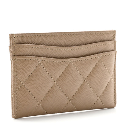 Chanel Caviar Quilted Card Holder Dark Beige 3 of 8