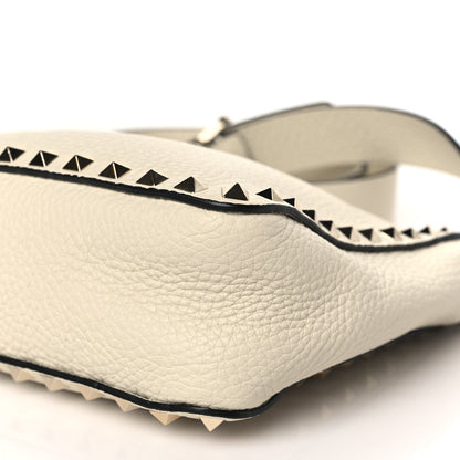Valentino Garavani Pebbled Calfskin Mini Rockstud Flip-Lock Messenger Bag Light Ivory 8 of 8