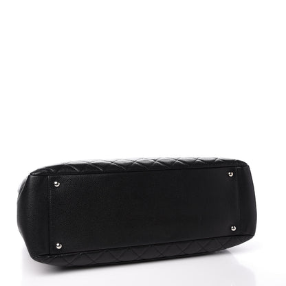 Chanel Caviar Quilted XL Grand Shopping Tote GST Black 3 of 10