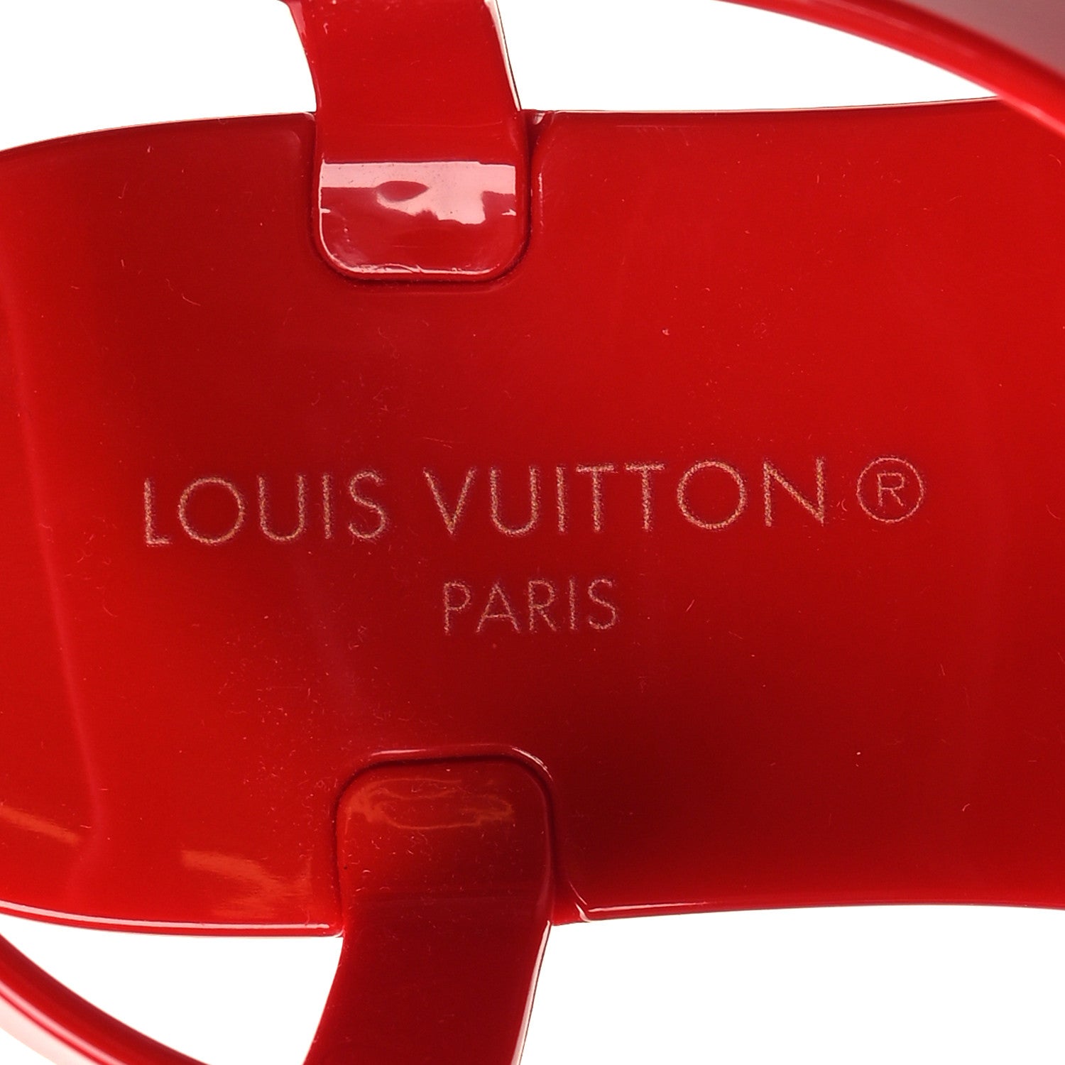 Louis Vuitton Rubber Bikini Thong Flat Sandals 38 Red 7 of 7