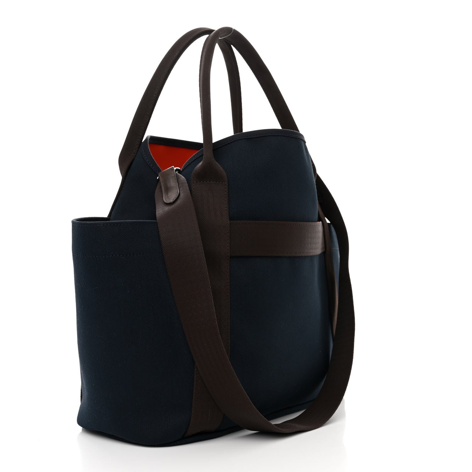 Hermes Canvas The Grooming Bag Bleu Navy Feu 3 of 10