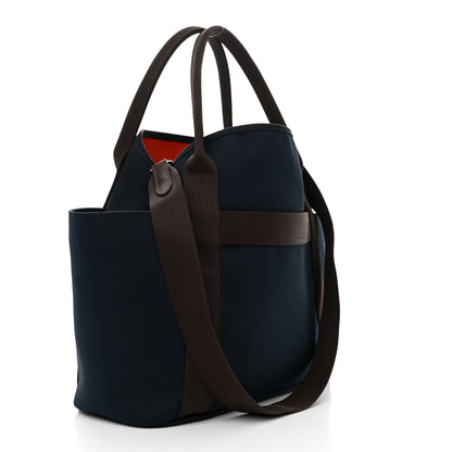 Hermes Canvas The Grooming Bag Bleu Navy Feu 3 of 10