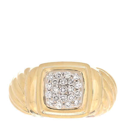David Yurman 18K Yellow Gold Diamond Noblesse Ring 54 7 1 of 4