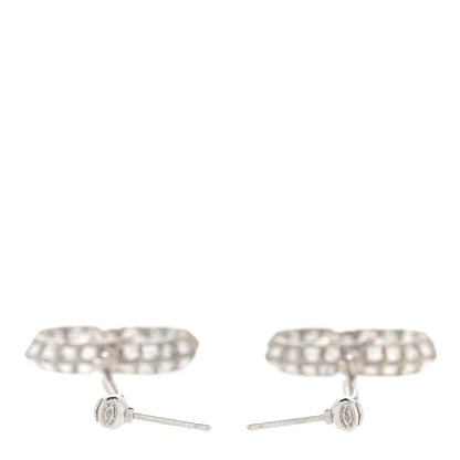 Chanel Baguette Crystal CC Drop Earrings Silver 3 of 4