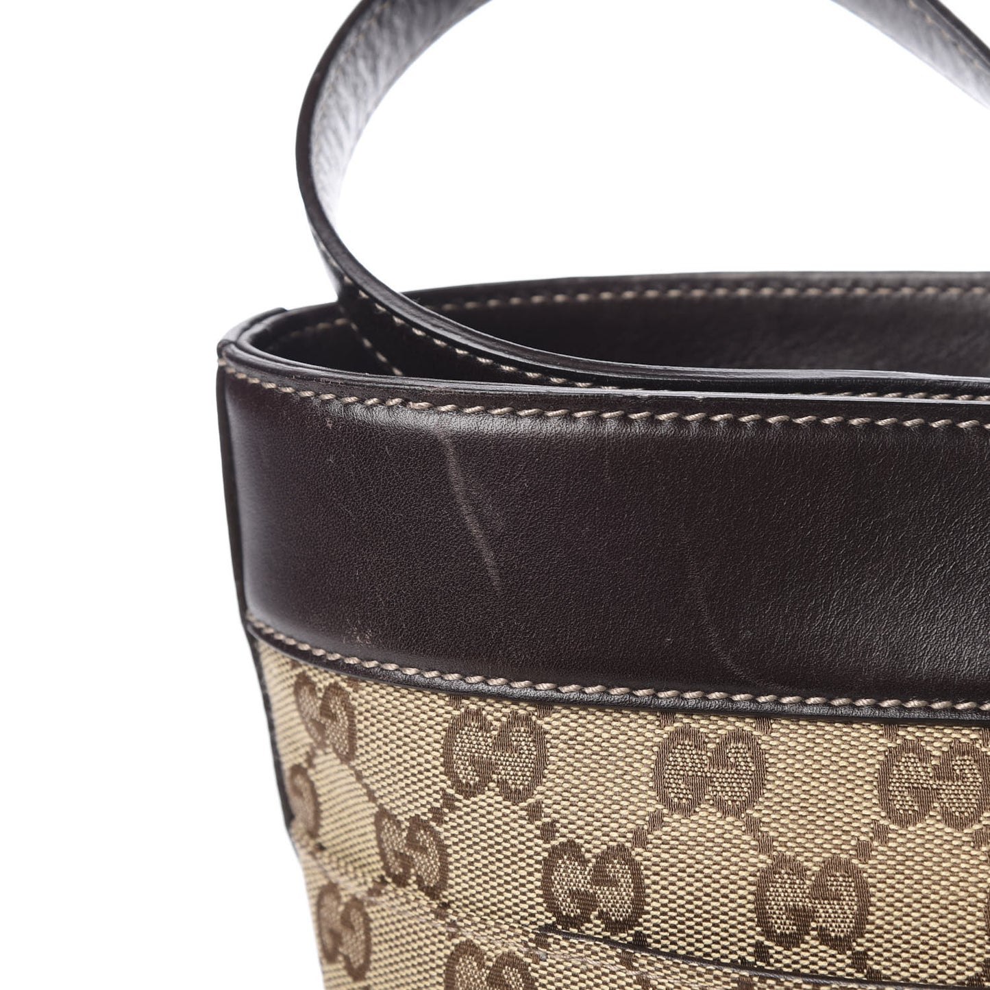 Monogram Large Punch Tote Dark Brown