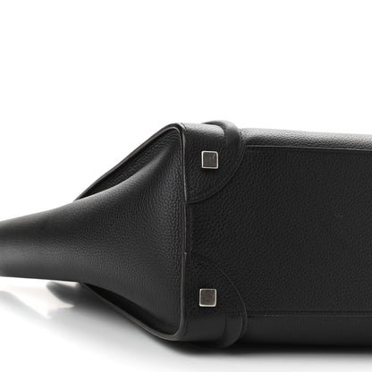 Celine Drummed Calfskin Micro Luggage Black 8 of 9