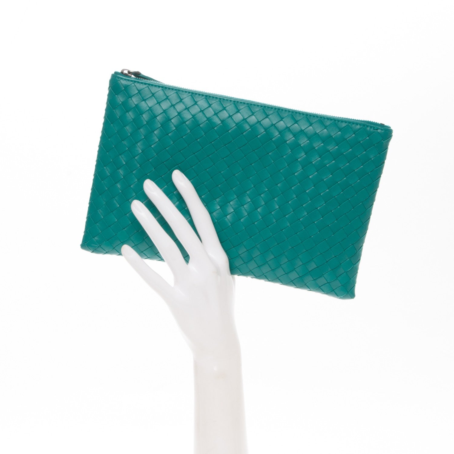 Bottega Veneta Nappa Intrecciato Medium Document Case Lagoon 2 of 6