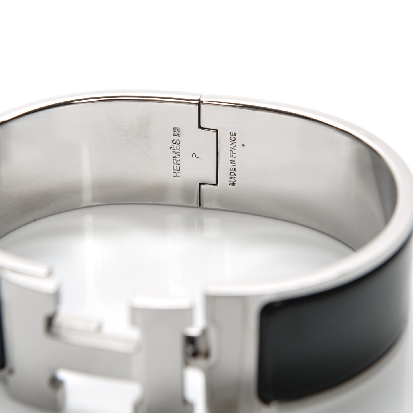 Enamel Wide Clic Clac H Bracelet PM Black