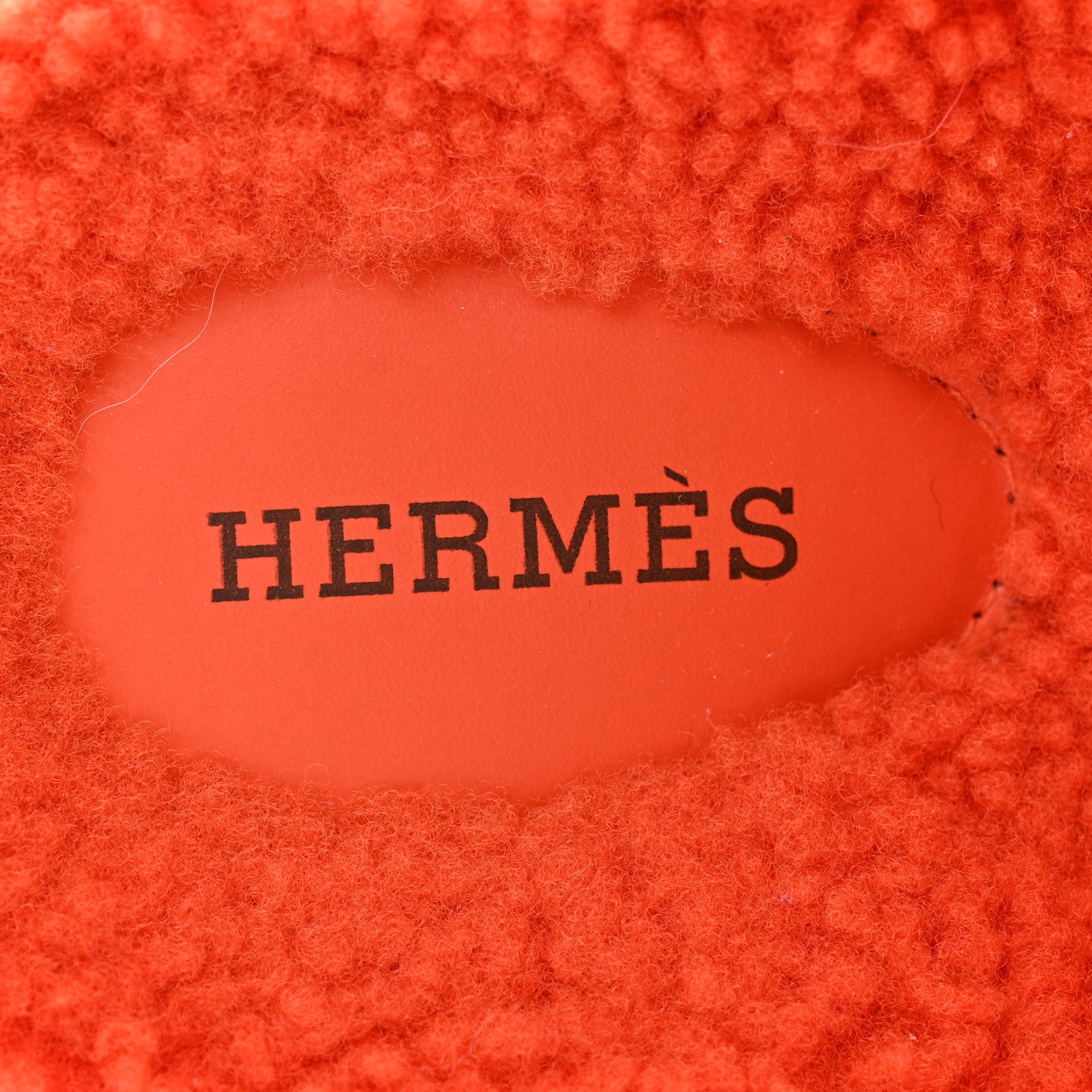 Hermes Woolskin Womens Chypre Sandals 38 Orange 6 of 11