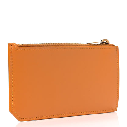 Saint Laurent Calfskin 5 Fragments Zip Pouch Card Holder Senape Yellow 2 of 4