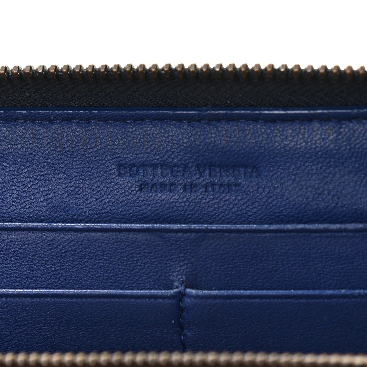 Bottega Veneta Nappa Intrecciato Zip Around Wallet Denim 8 of 12