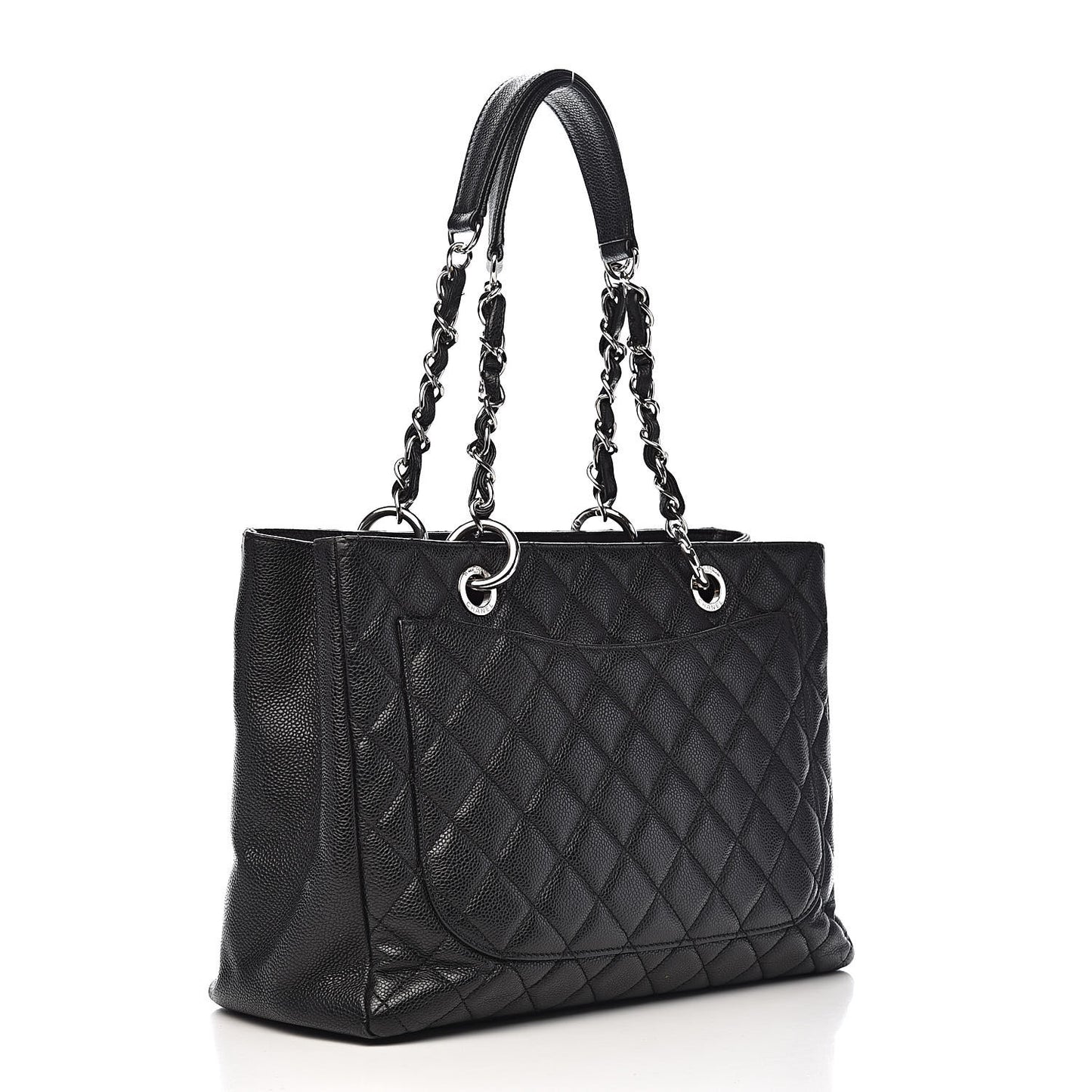 Caviar Quilted Grand Shopping Tote GST Black