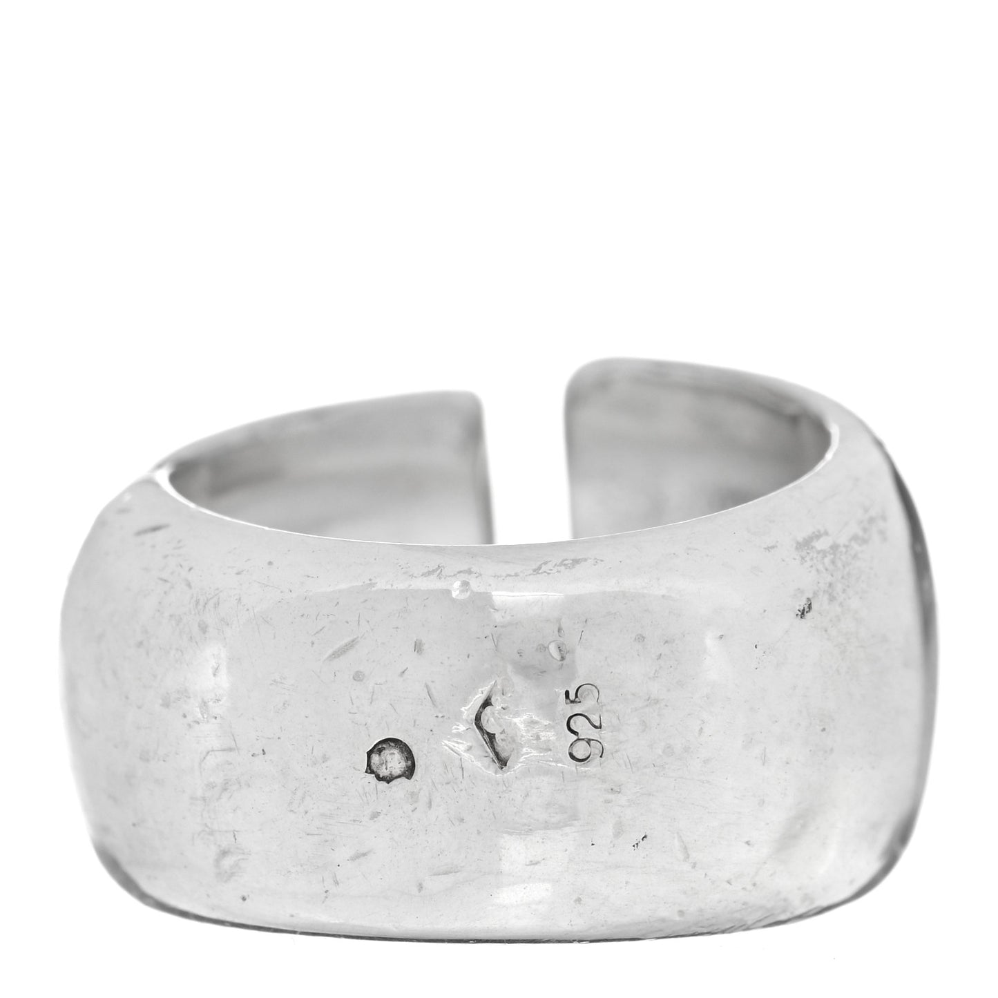 Sterling Silver Logo Open Ring 53 6.25