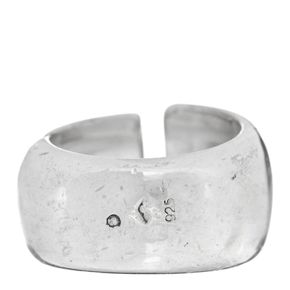 Chanel Sterling Silver Logo Open Ring 53 6.25 3 of 4