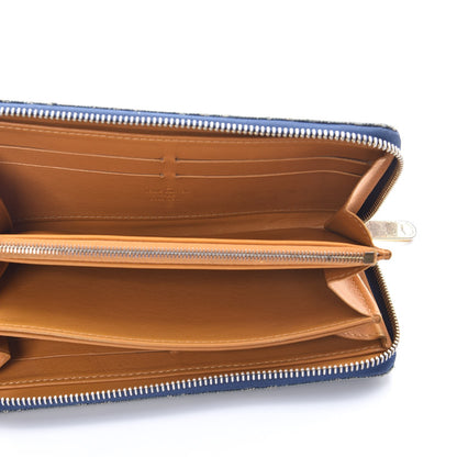 Louis Vuitton Monogram Denim Zippy Wallet Blue 5 of 9