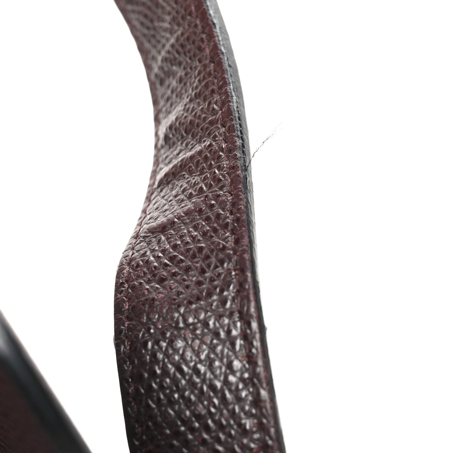 Grained Calfskin Saddle Bag Burgundy