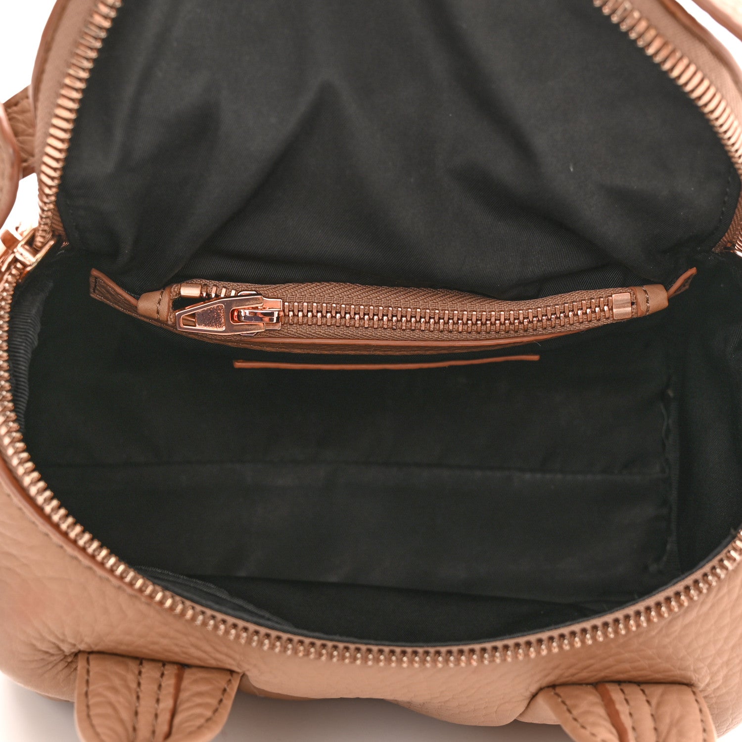 Alexander Wang Pebbled Lambskin Mini Rockie Latte Rose Gold Hardware 5 of 9