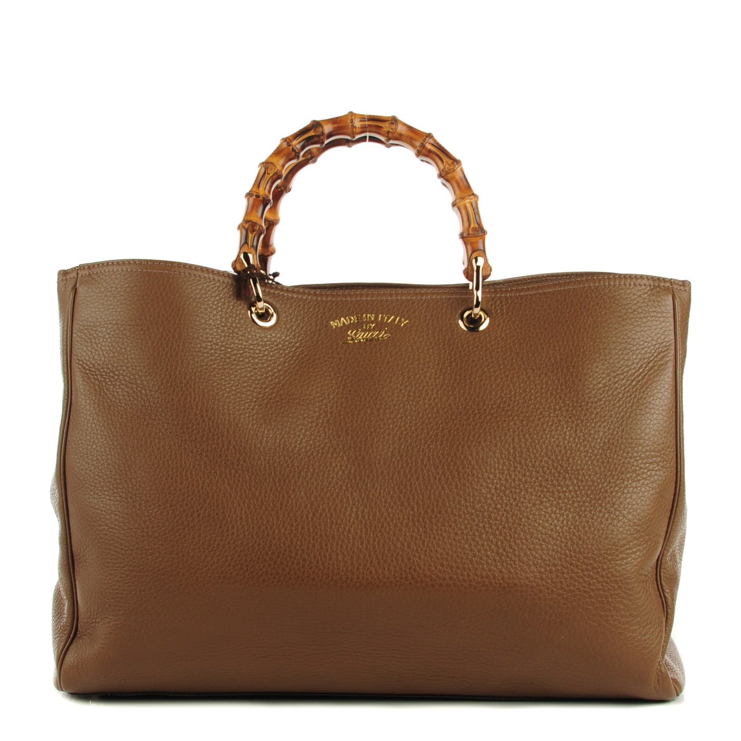 Cellarius Calfskin Large Bamboo Shopper Tote Acero