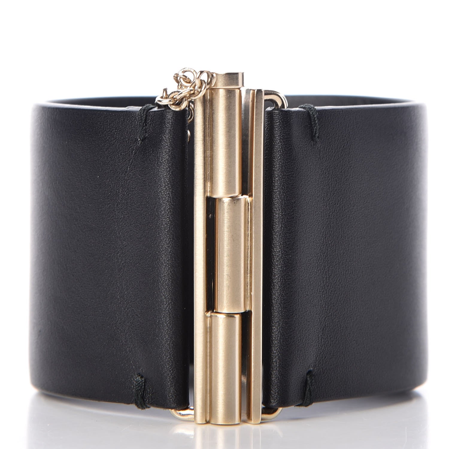 Chanel Calfskin CC Wide Cuff M Black 3 of 7