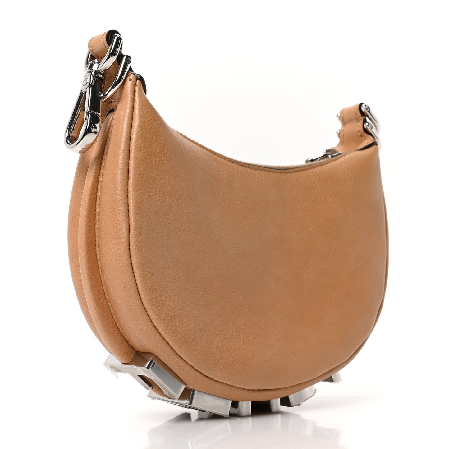 Vitello Grace Nano Fendigraphy Hobo Charm Miele Scuro