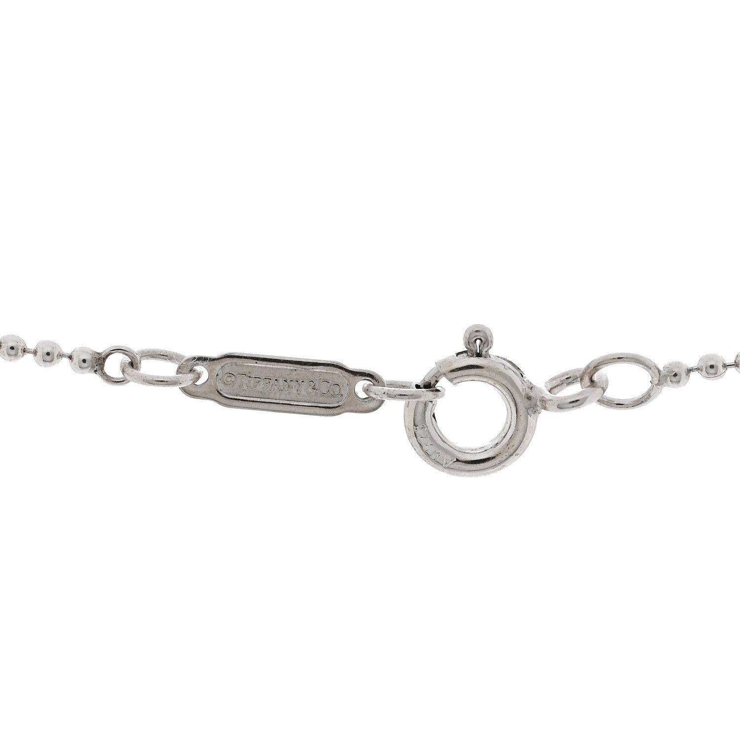 Tiffany Sterling Silver Letter L Disc Pendant Necklace 5 of 6