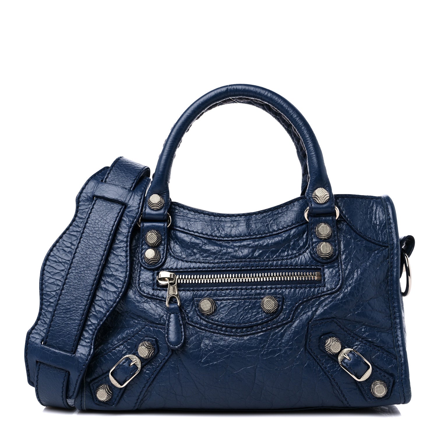 Balenciaga Agneau Giant 12 Silver Hardware Mini City Bleu Roi 1 of 11